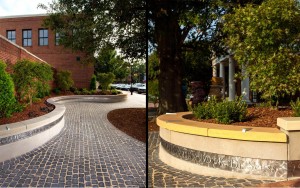 Public landscape design for library in Charlotte NC