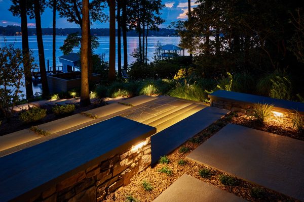 Residential landscape design for a home on Lake Norman in Charlotte, NC