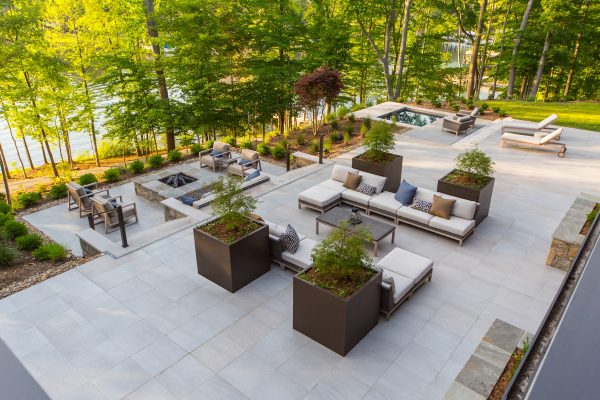 Outdoor living area design, landscape architecture design in Charlotte, NC